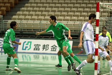 Impressive match for the giant Hasim Kadhim, four goals! (Photo courtesy: Leadtek Sports)