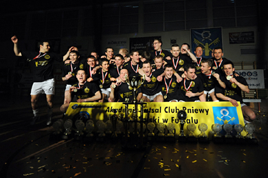 Akademia Futsal Club Pniewy, first ever league title! (Photo courtesy: Krzysztof Kaczynski)