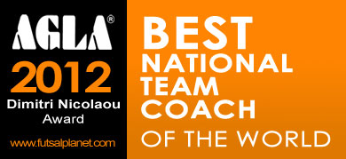 AGLA FUTSAL AWARDS 2012 - Best National Team Coach of the World - Dimitri Nicolaou Award