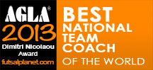 AGLA Futsal Awards 2013 - Best National Team Coach of the World - Dimitri Nicolaou