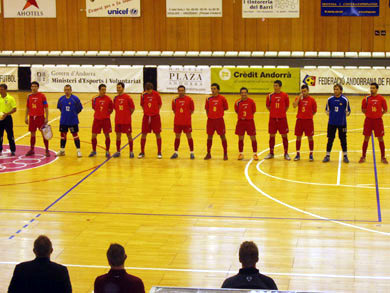 Andorran team before the match (Photo courtesy: Josep Linares)