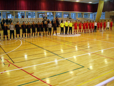 Belgium and Andorra before the match  (Photo courtesy: Josep Linares)