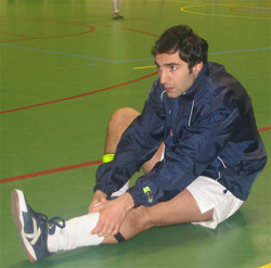 Georgian Star Archil Bokeria during a training session (Photo courtesy: Georgian Futsal Committee)