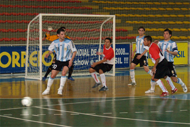 A moment of the *ghost* match between Argentina and Per� (Photo courtesy: CBFS)