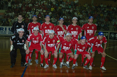 Atlantico Erechim before the first semifinal match (Photo courtesy: Liga Futsal)