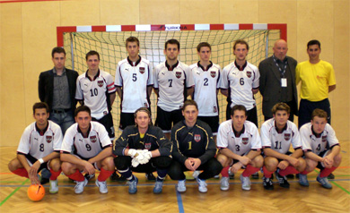 The Austrian team in Fohnsdorf lost to Slovenia U21 (Photo courtesy: Austrian FA)