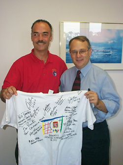 Bill Sampaio with Mayor Ed Lambert of Fall River