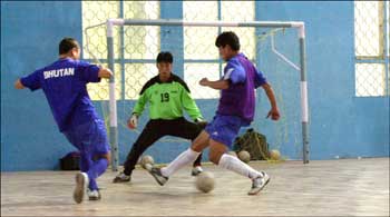 National team of Bhutan is training for the AFC Championship (Photo courtesy: Kuensel On line)