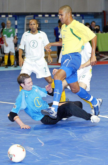 His majesty Manoel Tobias in action against Australian defence(Photo courtesy: Leadtek Sports)