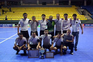 Central Bank, winners of the first ever Business Cup trophy (Photo courtesy: Konstantin Serikov)<