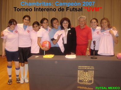 Chambritas, the winners!  (Photo courtesy: Fernando P�rez -Futsal Mexico)