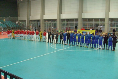 Chile and France before the beginning of the first match (Photo courtesy: ANFP)