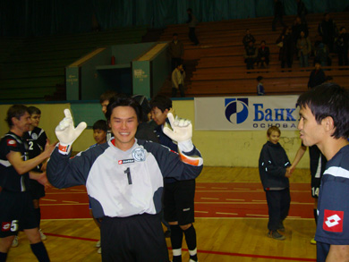 Time to celebrate for Somkid *The Kid* Chuenta!(Photo courtesy: Liga Futsal Thailand)