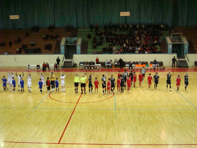 Aktyubrentgen Aqtobe and Kairat Almaty ready for the classic kazakh challenge (Photo courtesy: Liga Futsal Thailand)
