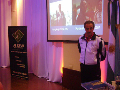 Vicente De Luise during the clinic in Buenos Aires (Photo courtesy: ATFA)