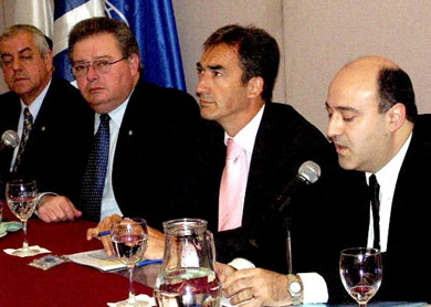 Javier Lozano during a meeting (Photo courtesy: Richard Acosta - AUF)