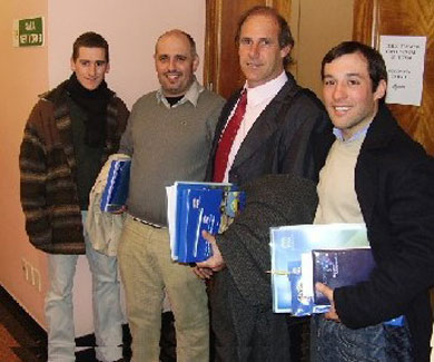 Andres Pizzorno, Anibal Roba, Jorge Ser� and Marcelo Dinolfi (Photo courtesy: Richard Acosta - AUF)