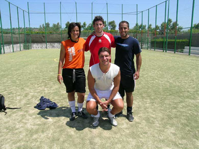 Goalkeepers Futsal Course in Bacoli: Cinzia Taglialatela, Fabrizio Bombelli, Gianni Spinelli and Gennaro Illiano
