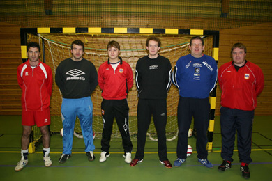 Goalkeepers Futsal Course in Hoyanger: Fabrizio Bombelli, Stig Roar Hovland, Jaran Vefring, Erling Fykse, Kyell Rune Svaeren and coach assistent Hoyanger football