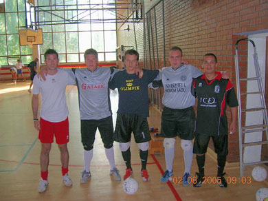 Goalkeepers Futsal Course in Novi Sad: Fabrizio Bombelli, Aleksa Antonic, Vladimir Ranisavljevic, Zoran Delic and Oscar Amlesu