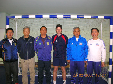 Staff Chinese National Futsal Team with Fabrizio Bombelli