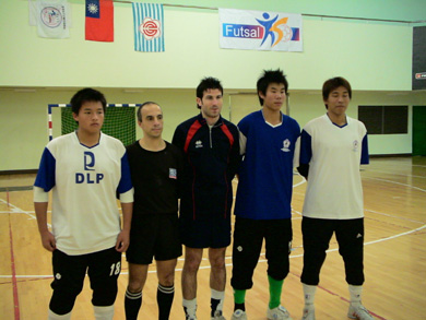 Goalkeepers Futsal Course TPFA/SCSC in Taipei: Ron-Dzi, Fatih Kale, Fabrizio Bombelli, Hi Yu-Lin and Yieh Shien-Dzong