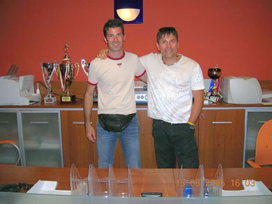 Fabrizio Bombelli with the president of SC Piccadilly Varna Alexander Nedeltchev