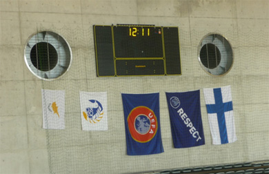 Everything is ready! (Photo courtesy: Yiannis Vakis - Cyprus Futsal Portal)
