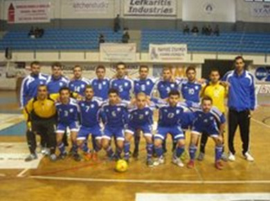 Cyprus side (Photo courtesy: Yiannis Vakis - Cyprus Futsal Portal)