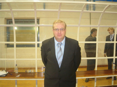 Finnish coach Jouni Pihlaja (Photo courtesy: Yiannis Vakis - Cyprus Futsal Portal)