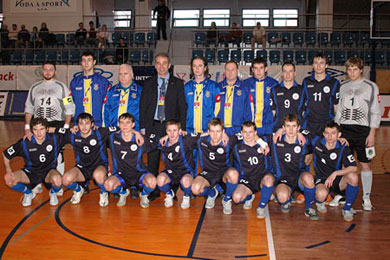 The Ukrainian squad (Photo courtesy: Stanislav Musílek - Czech Futsal)