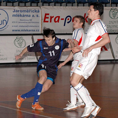 Taranchuk vs Blazej and Sluka (Photo courtesy: Stanislav Musílek - Czech Futsal)