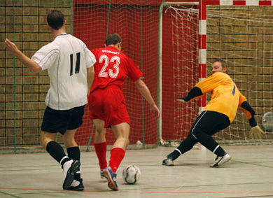 Image from the inaugural Danish Futsal League final stage (Photo courtesy: DBU Official Web Site)