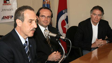 Vicente De Luise during the futsal seminar in Chile (Photo courtesy: ANFP)