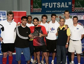 Delwood conquered the Dubai Futsal Cup (Photo courtesy: Gulf News.com)