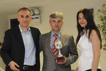 Mico Martic, Venancio Lopez and Helena Nicolaou during the awarding ceremony