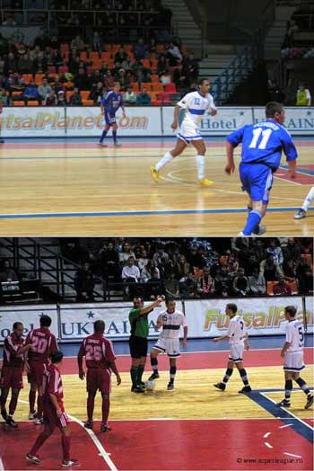 Futsalplanet Banners in Dinamo home! (Photo courtesy: Dinamo Moscow and Russian Superleague)