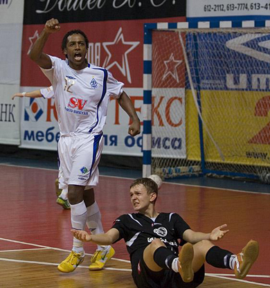 Pel� Junior scored twice for Dinamo (Photo courtesy: MFK Dinamo Official Web Site)