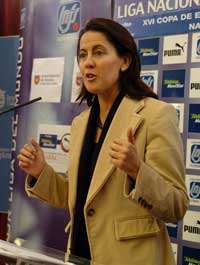 The Pamplona*s major Yolanda Barcina (Photo courtesy: LNFS)