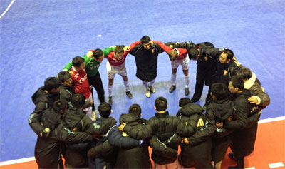 Time to focus on the game for Chengdu Rongchao players (Photo courtesy: Li Jing)