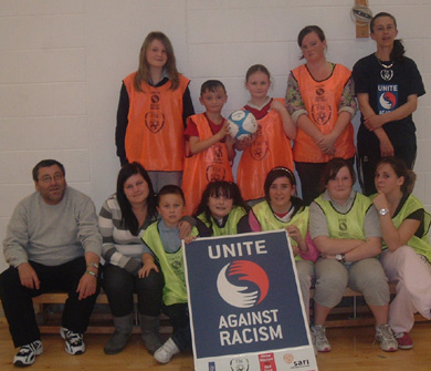 Welcome Youth Girls Futsal unite against Racism (Photo courtesy: FAI)