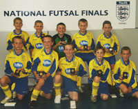 The Parkside players line-up to show-off their winners medals ...