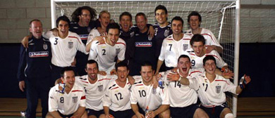 England celebrating the first victory over Greece (Photo courtesy: The FA.com)