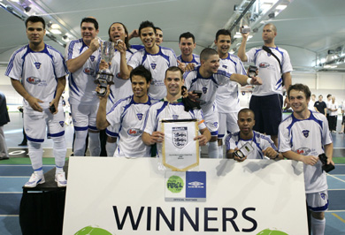 Brazilian guys celebrating the english title! (Photo courtesy: The FA.com)