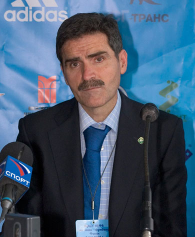 Jesus Candelas during a press conference in Moscow (Photo courtesy: Konstantin Molchanov)