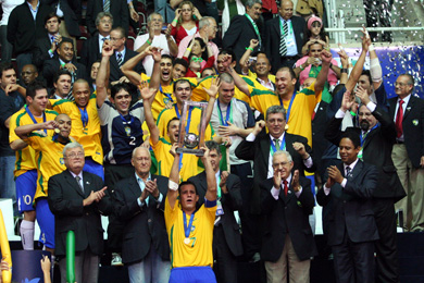 Mission accomplished! Brazil is back on the top of futsal world (Photo courtesy: CBFS)