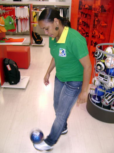 Showing her skills (Photo courtesy: Jaguar� Esporte Clube)