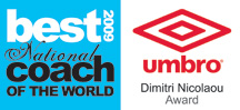 UMBRO Futsal Awards 2009 - Best National Team Coach of the World DIMITRI NICOLAOU AWARD