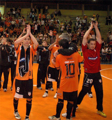 Celebrating with team mates! (Photo courtesy: ACBF)