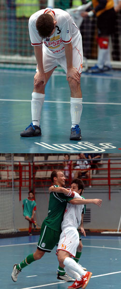 Photo 1: Kike, a tireless warrior for El Pozo - Photo 2: strange ballet between Schumacher and Paulo Roberto (Photo courtesy: Enrique Serrano)